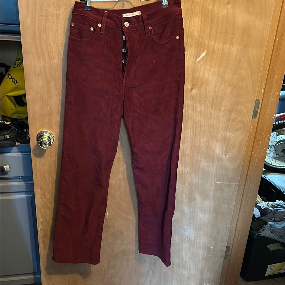 Women's Burgundy Corduroy